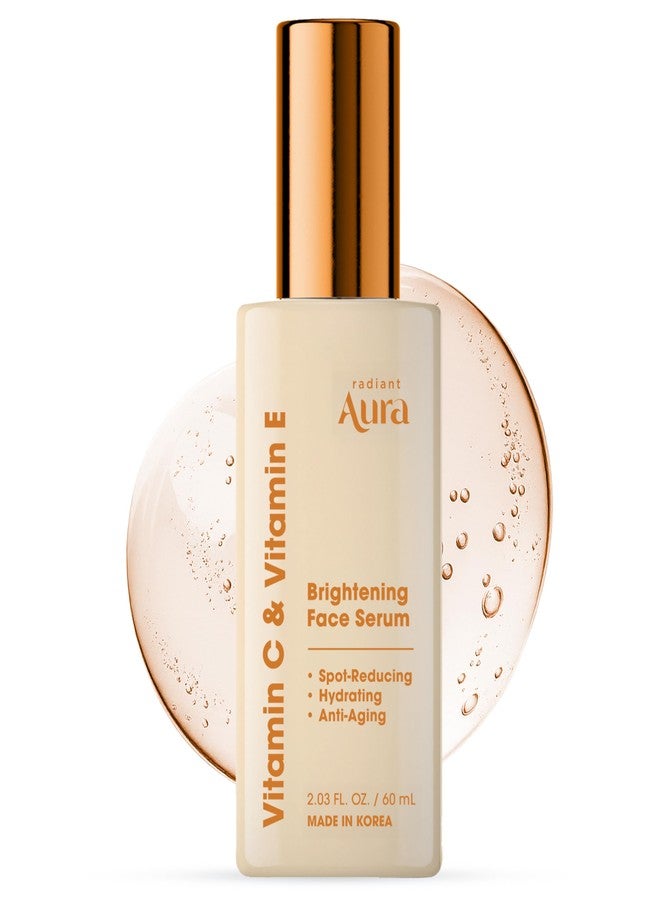 Radiant Aura Vitamin E & C Serum For Face – Dermatologist Tested, Anti Aging, Korean Skin Care – Revives Tired Skin, Smooths Fine Lines, Lightweight Hydration – Vegan, Clean Beauty – 2.03 Fl. Oz. - Image 1